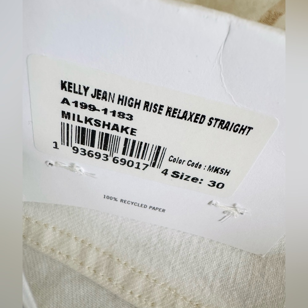 AGOLDE Kelly High-Rise Relaxed Straight Jeans in Milkshake, Size 30 - Picture 15 of 15